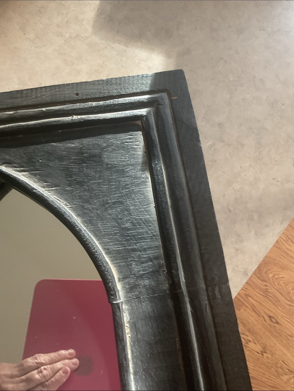 Black Gothic Arched Wall Mirror - Decorative Home Wall Decor - Picture 6 of 8